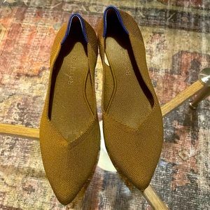 Rothy's 10 9 Brandy Brown Point Ballet Flat Good Used Condition